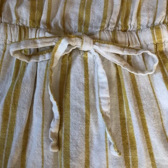 Old Navy Mustard Striped Linen Dress SP - Picture 5 of 6